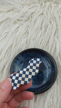 Load and play video in Gallery viewer, Checkerboard - Navy Hair Clip
