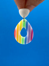 Load image into Gallery viewer, Rainbow Collection - Cut Out Teardrop Statement Earrings
